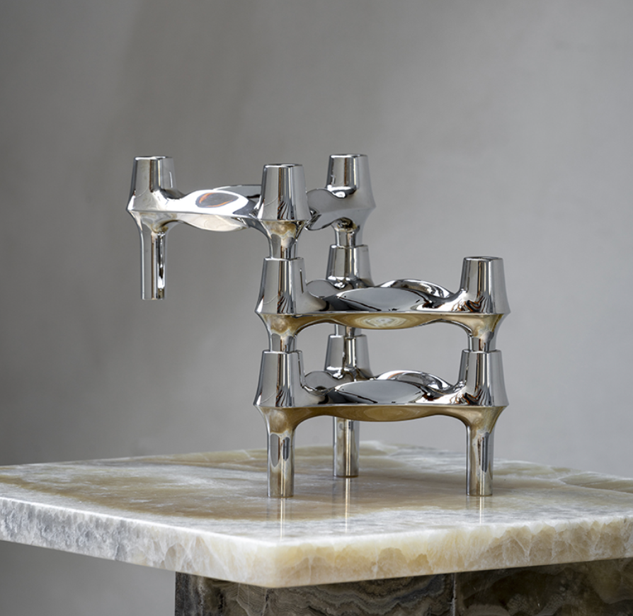 Stoff Nagel BMF Candle Holder Chrome 3 Pack
