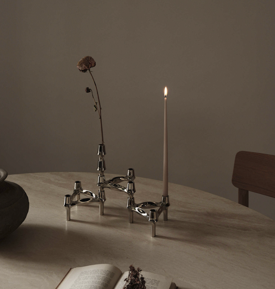 Stoff Nagel BMF Candle Holder Chrome 3 Pack