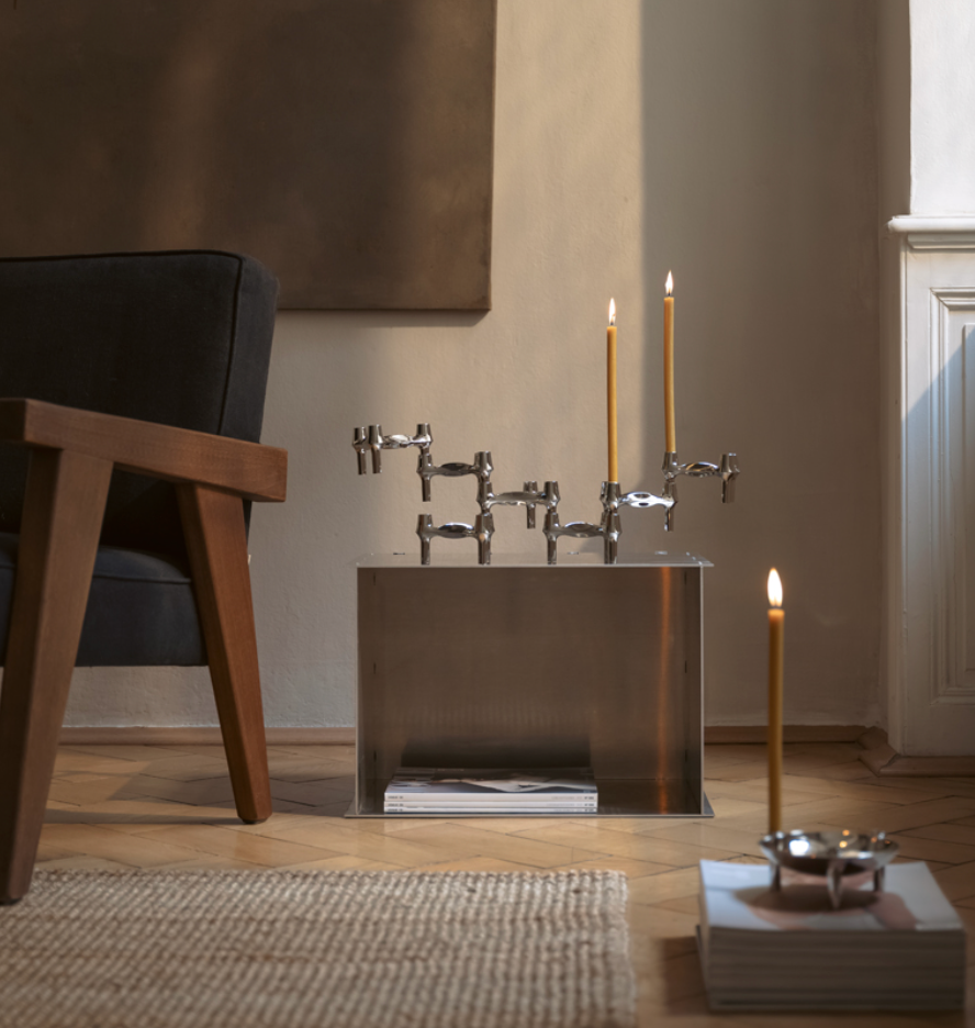 Stoff Nagel BMF Candle Holder Chrome 3 Pack