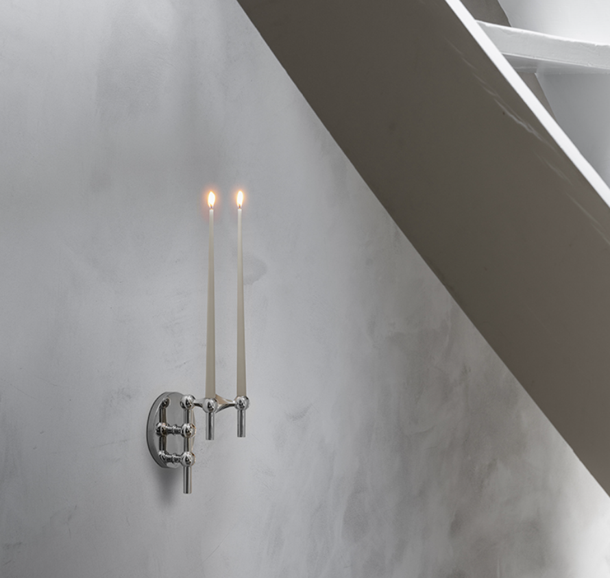 Stoff Nagel Taper Candles Stoff Nagel Off White 6 pcs