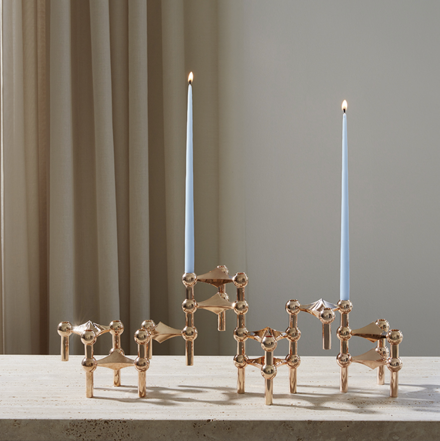 Stoff Nagel Taper Candles Stoff Nagel Sky Blue 6 pcs