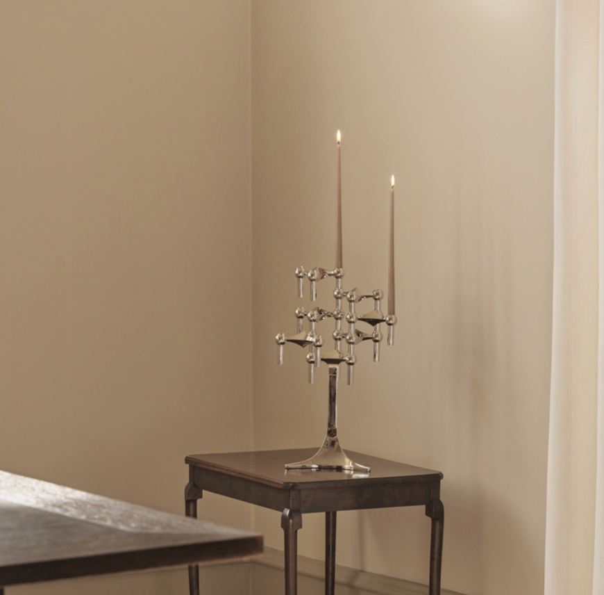 Stoff Nagel Taper Candles Stoff Nagel Soft Brown 6 pcs