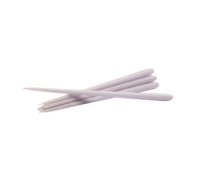 Stoff Nagel Taper Candles Stoff Nagel Light Lavender 6 pcs