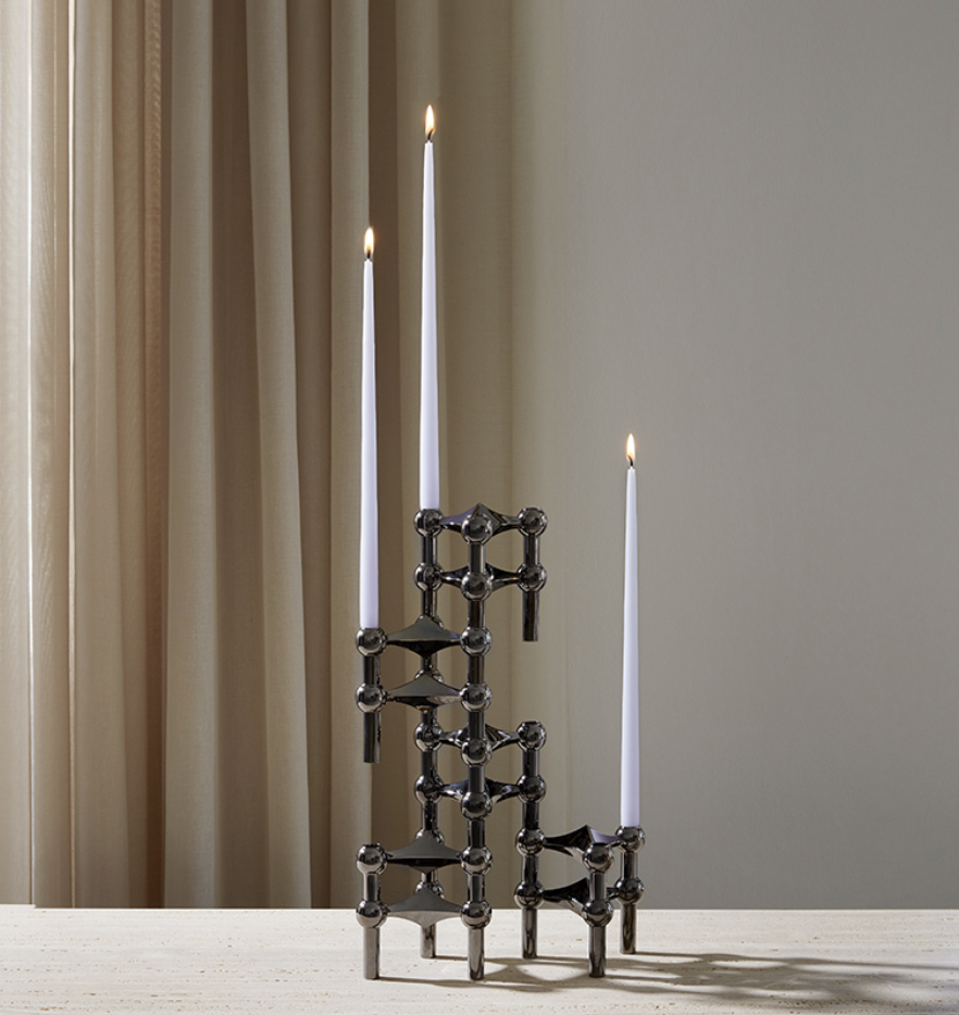 Stoff Nagel Taper Candles Stoff Nagel Light Lavender 6 pcs