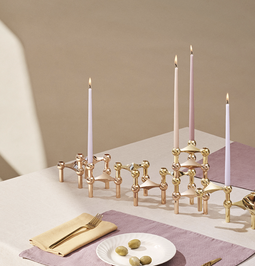 Stoff Nagel Taper Candles Stoff Nagel Light Lavender 6 pcs