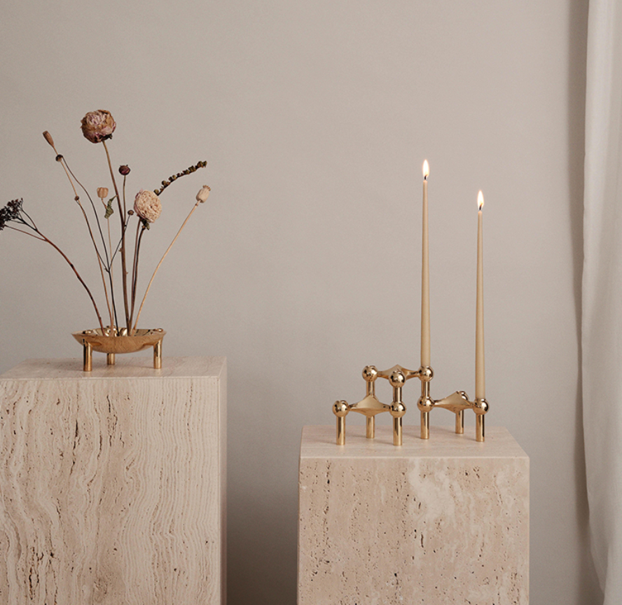 Stoff Nagel Taper Candles Stoff Nagel Ginger 6 pcs