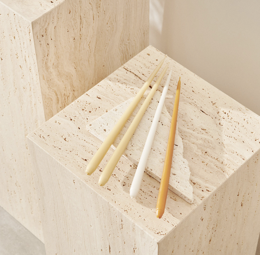 Stoff Nagel Taper Candles Stoff Nagel Ginger 6 pcs