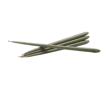 Stoff Nagel Taper Candles Dusty Green 6 pcs