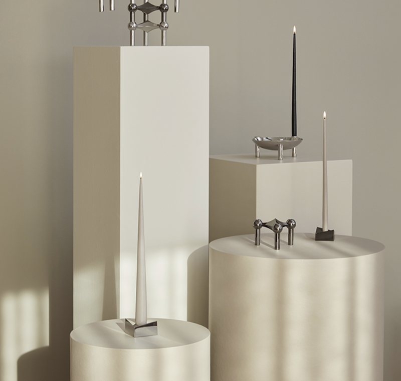 Stoff Nagel Reflect Candle Holder Chrome