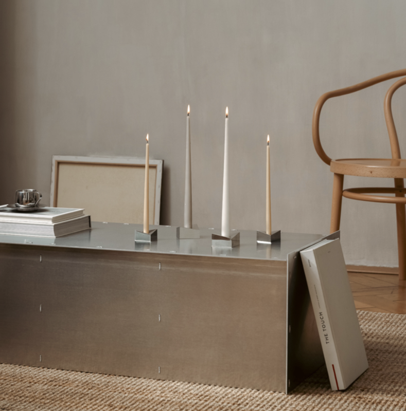 Stoff Nagel Reflect Candle Holder Chrome