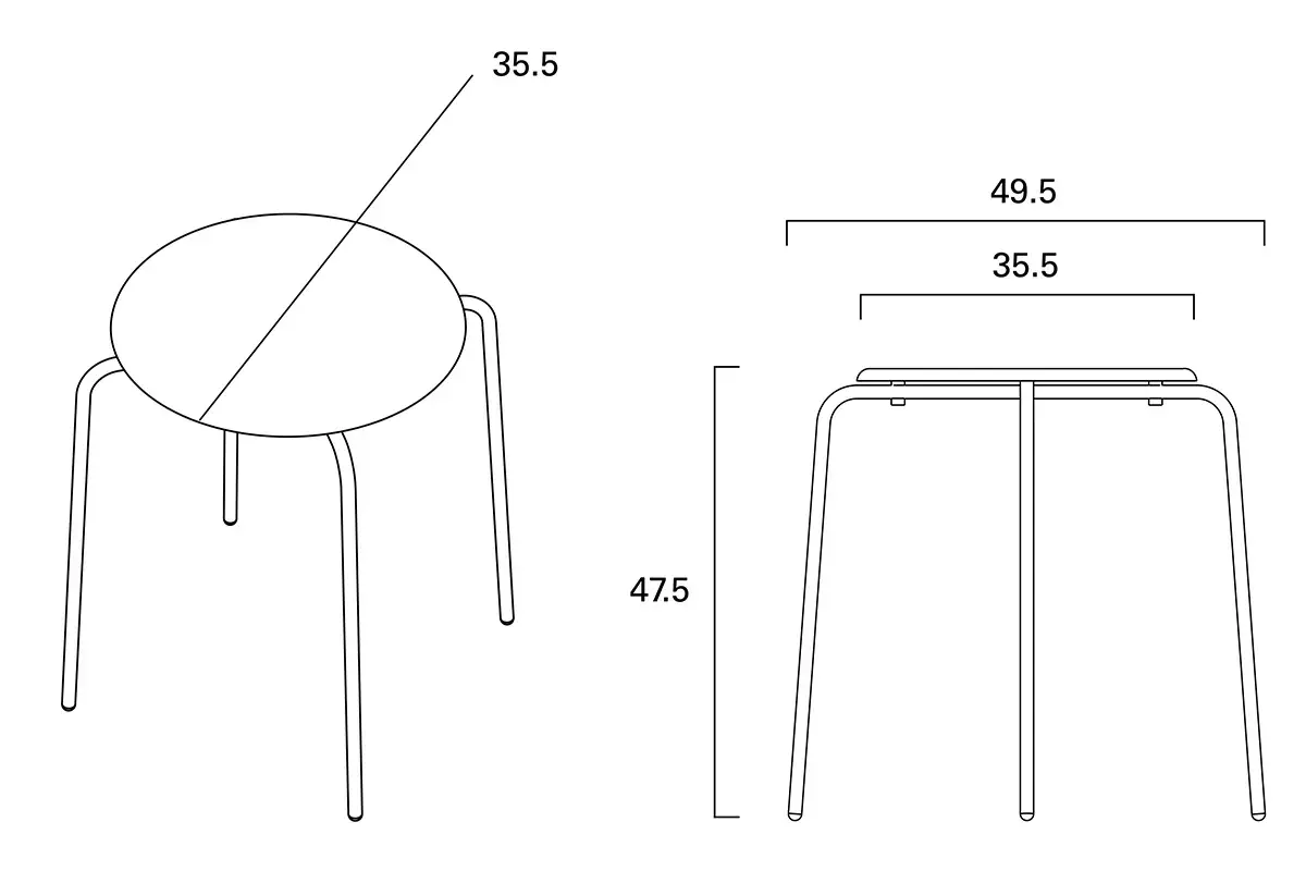 Frama Petit Rond Stool Stainless Steel