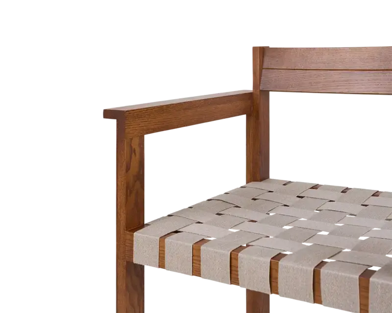 Frama Symmetry Armrest Chair Honey Ash Wood / Oat Fabric