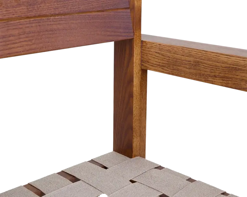 Frama Symmetry Armrest Chair Honey Ash Wood / Oat Fabric