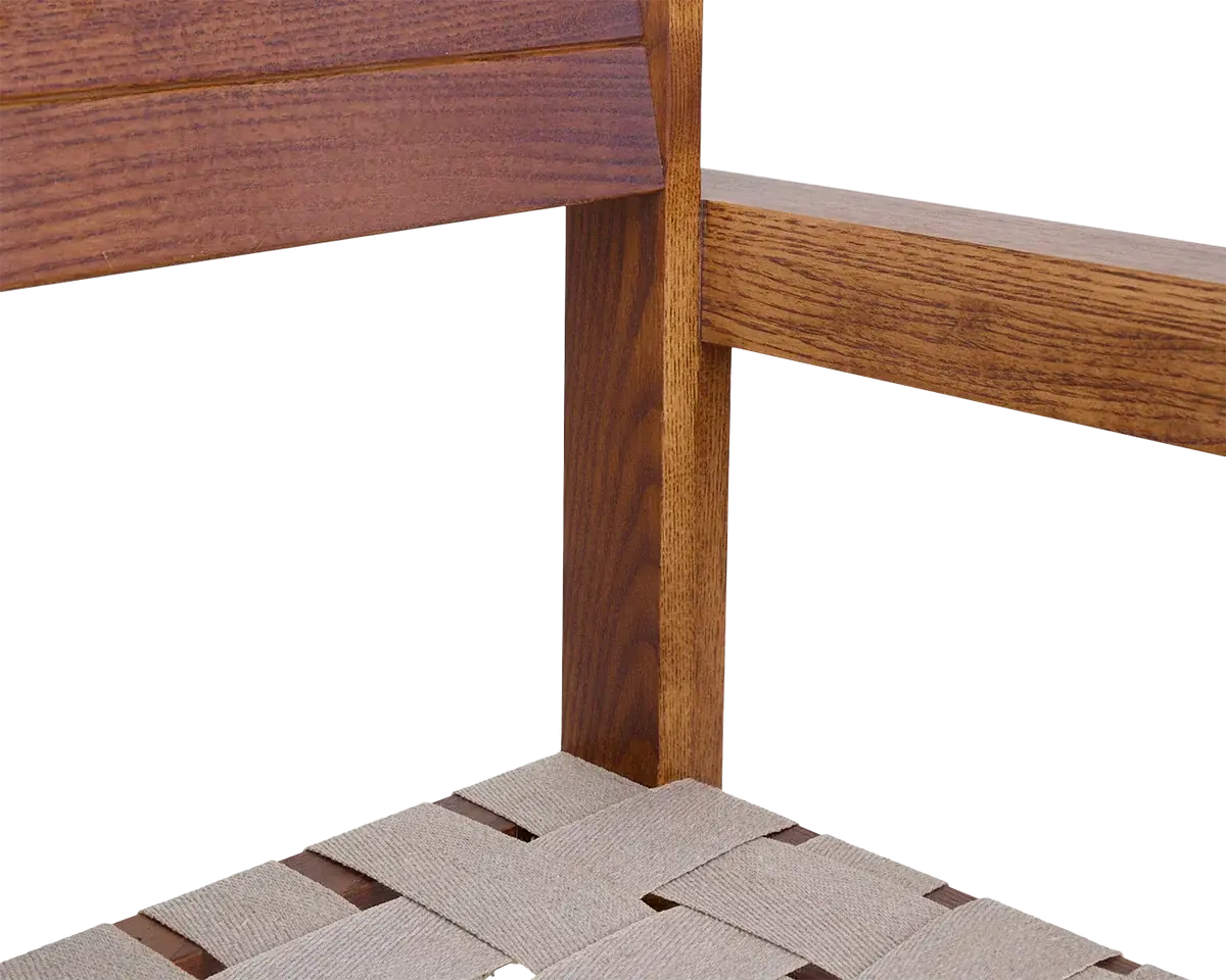 Frama Symmetry Armrest Chair Honey Ash Wood / Oat Fabric