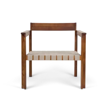 Frama Symmetry Easy Chair Honey Ash Wood Oat Fabric