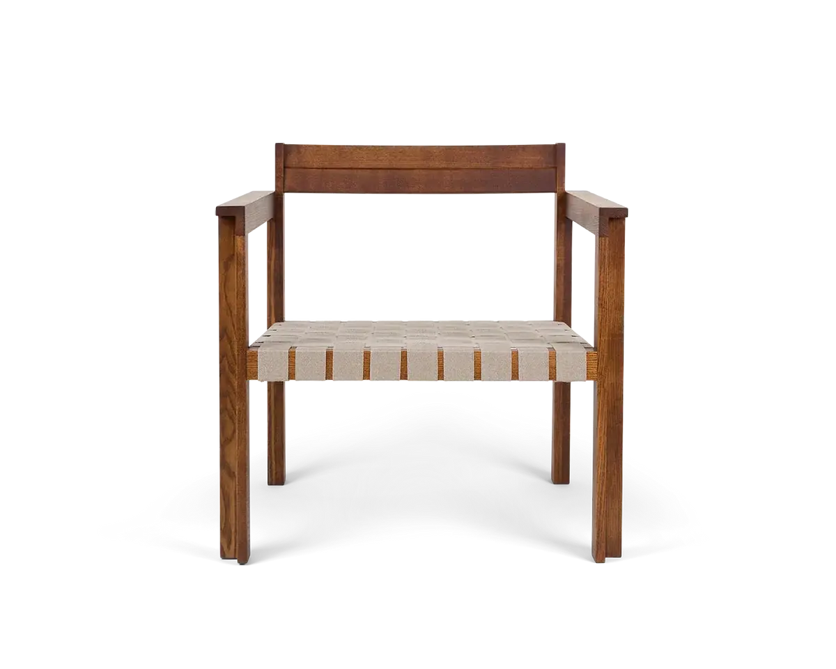 Frama Symmetry Easy Chair Honey Ash Wood Oat Fabric