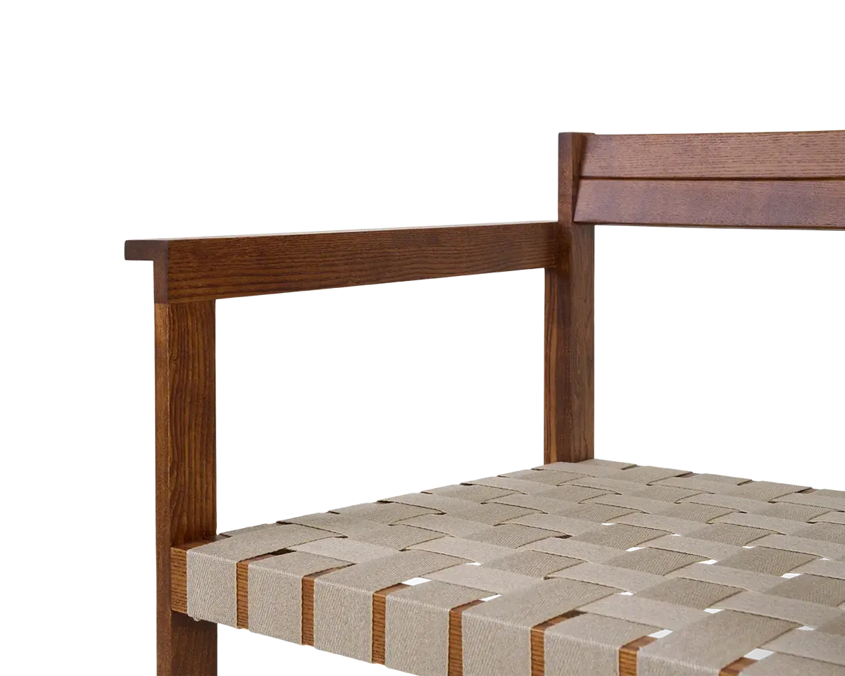 Frama Symmetry Easy Chair Honey Ash Wood Oat Fabric