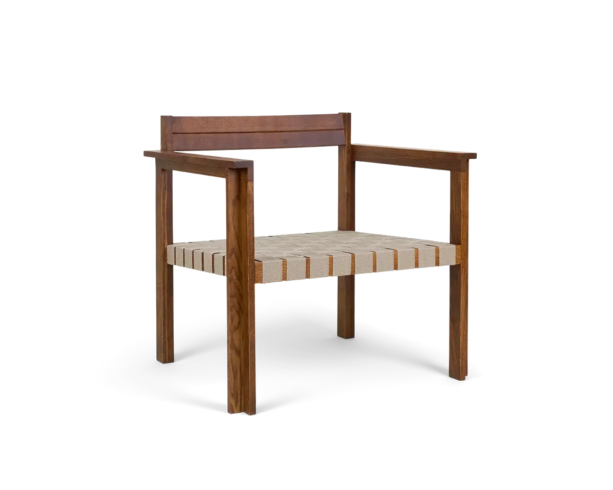Frama Symmetry Easy Chair Honey Ash Wood Oat Fabric