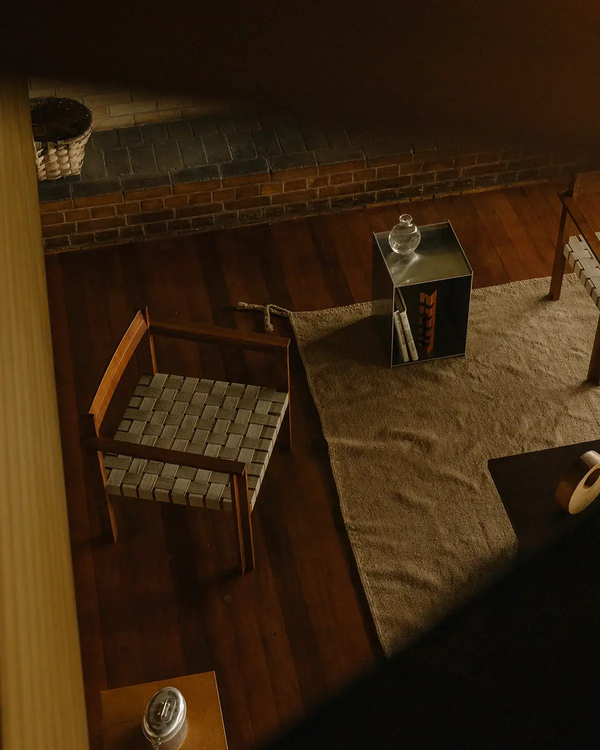 Frama Symmetry Easy Chair Honey Ash Wood Oat Fabric