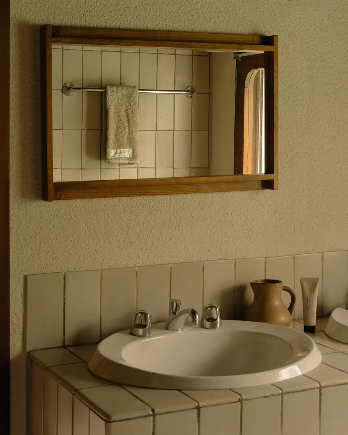 Frama Symmetry Mirror Honey Ash Wood Small