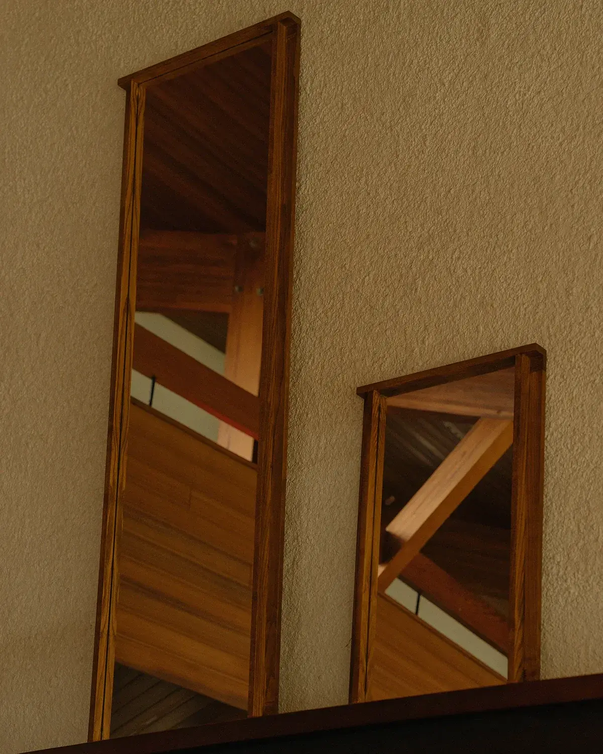 Frama Symmetry Mirror Honey Ash Wood Small