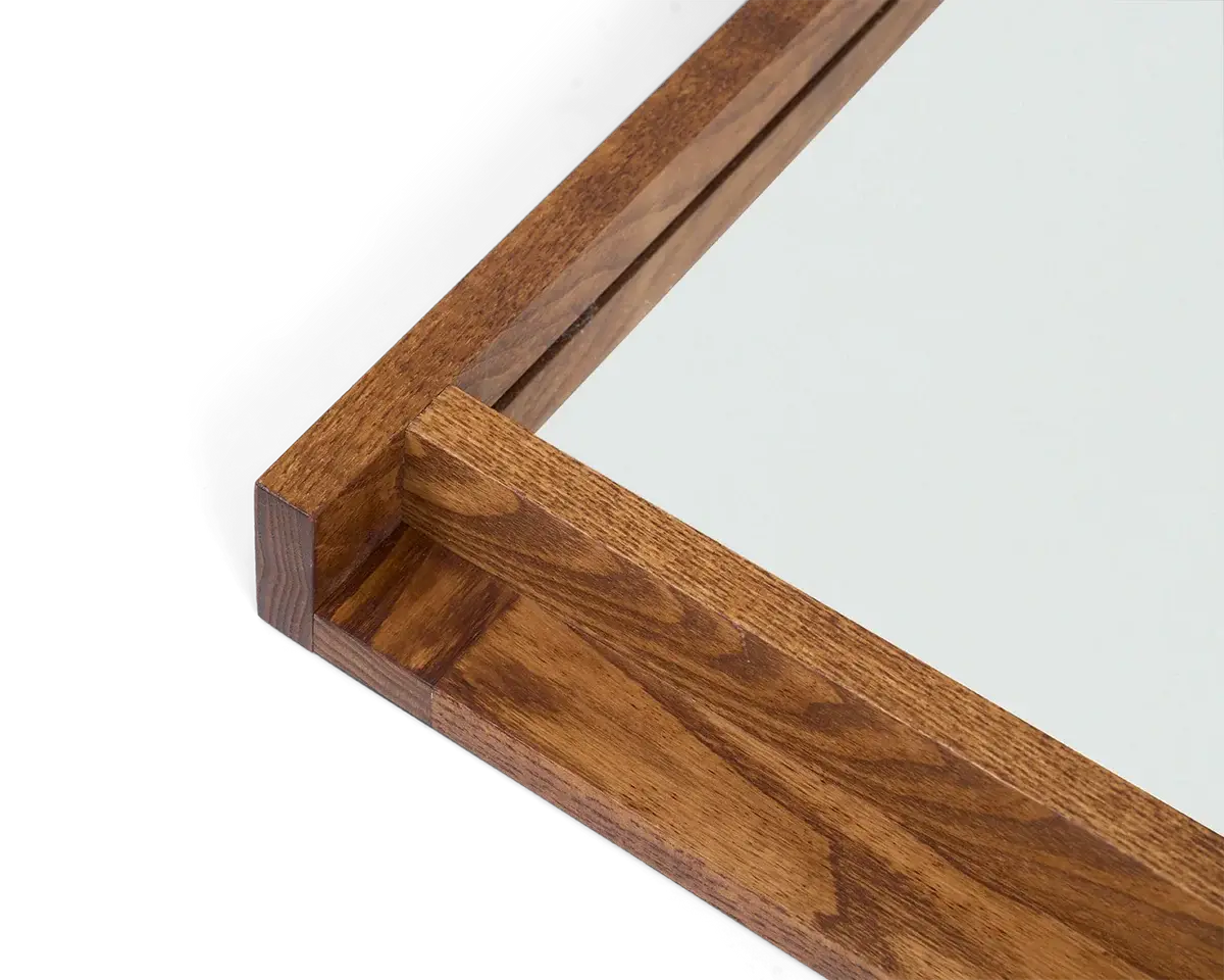 Frama Symmetry Mirror Honey Ash Wood Large