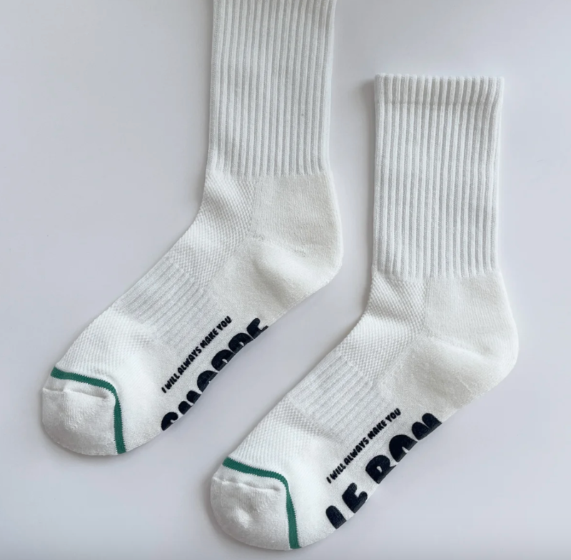 Le Bon Shoppe Hugger Socks White/Black