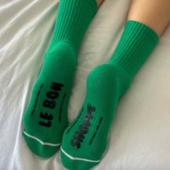 Le Bon Shoppe Hugger Socks Kelly/Black