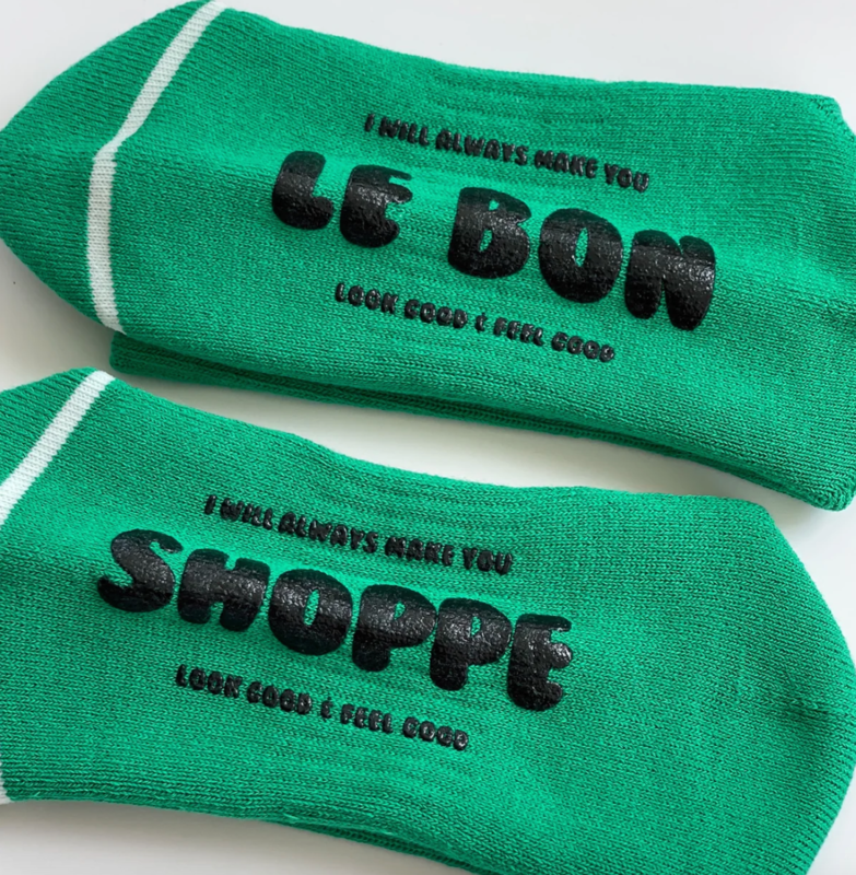 Le Bon Shoppe Hugger Socks Kelly/Black