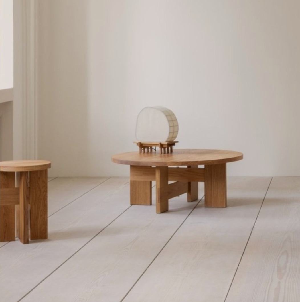 Thorup Mio Stool and Side Table I Oiled Solid Oak