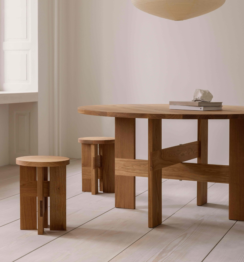 Thorup Mio Stool and Side Table I Oiled Solid Oak