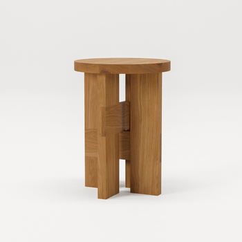 Thorup Stool and Side Table Mio Oiled Solid Oak