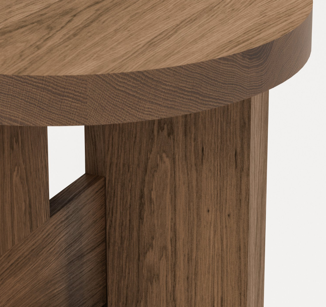 Thorup Mio Stool and Side Table I Dark Stained Solid Oak