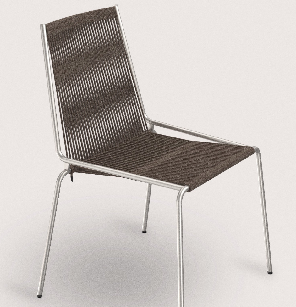 Thorup Noel Chair Steel base | Dark Grey Wool Flag Halyard