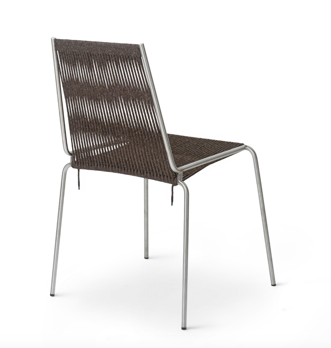 Thorup Noel Chair Steel base | Dark Grey Wool Flag Halyard