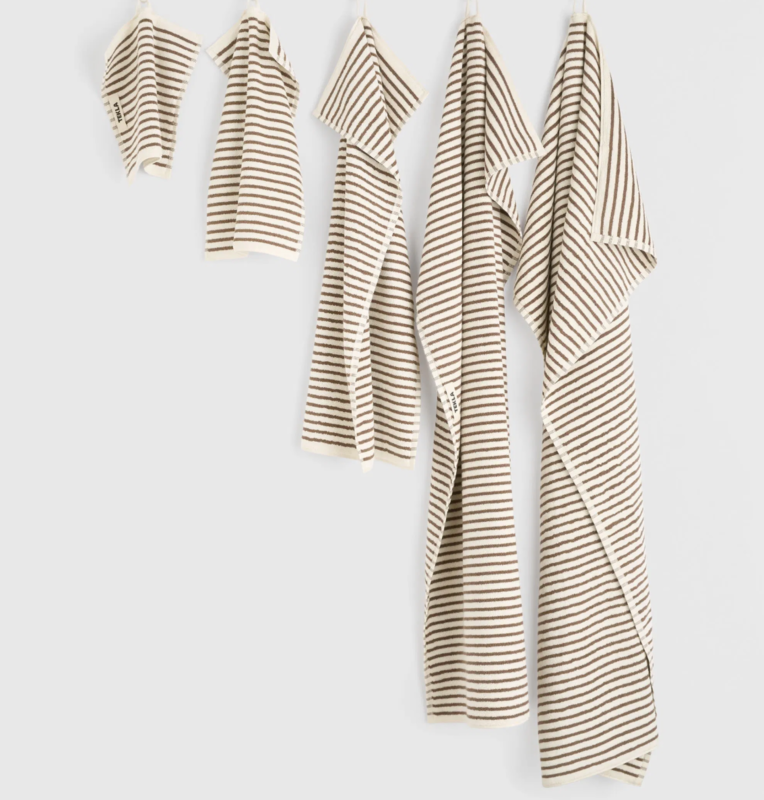 Tekla Terry Towel Kodiak Stripes 30x30