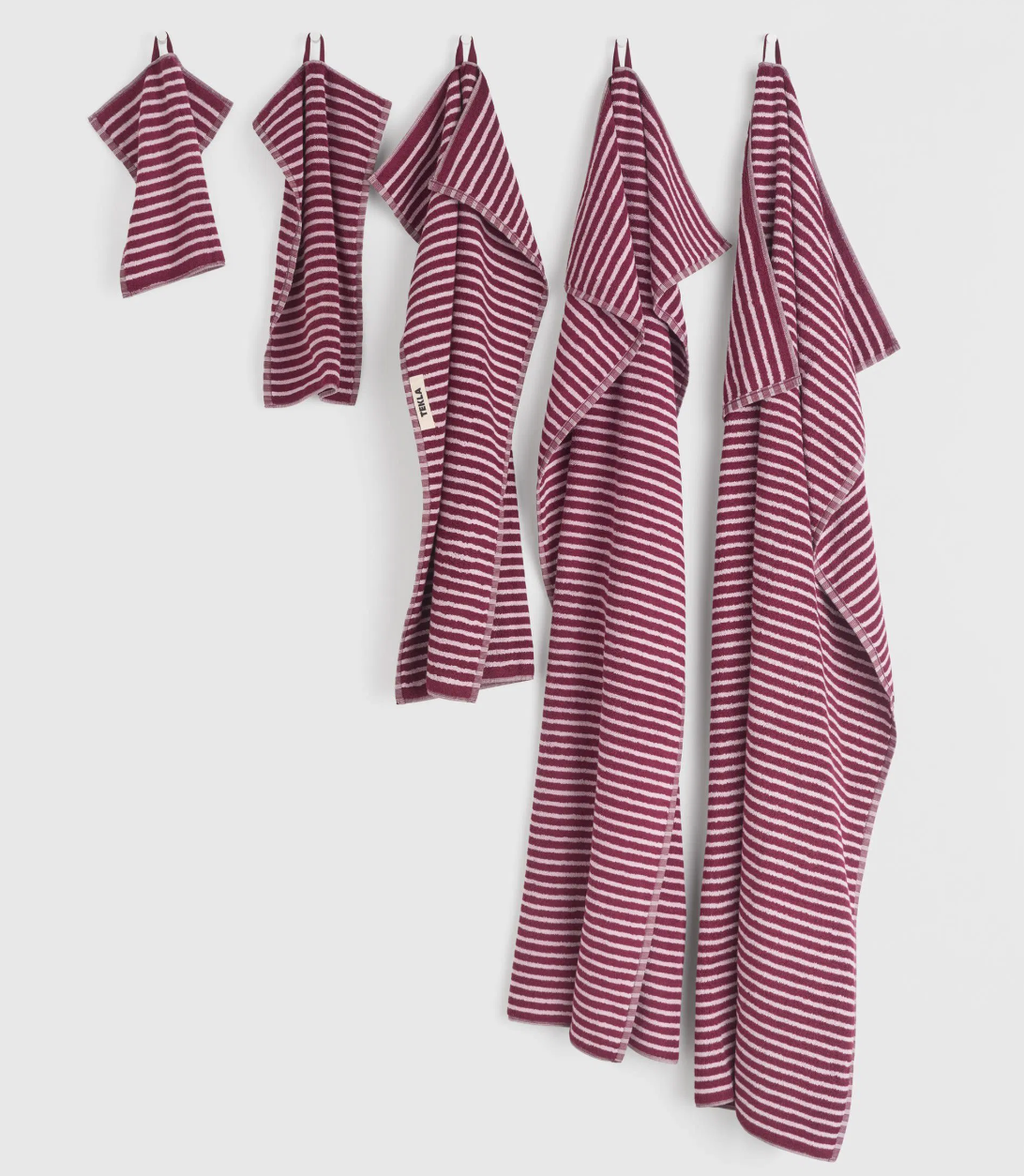 Tekla Terry Towel Red & Rose 50x90