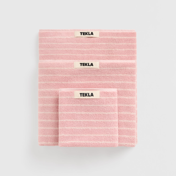 Tekla Terry Towel Shaded Pink Stripes 50x90