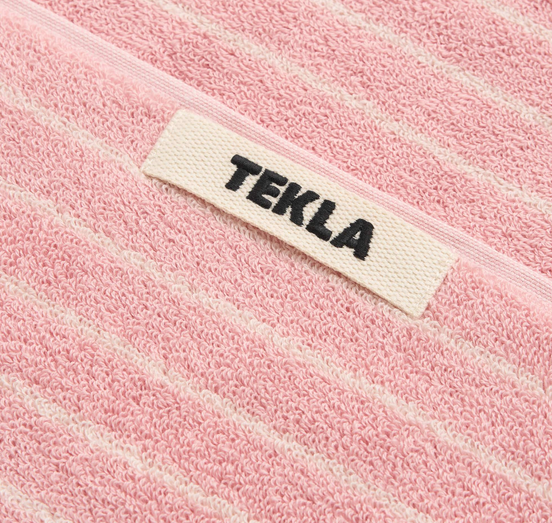 Tekla Terry Towel Shaded Pink Stripes 50x90