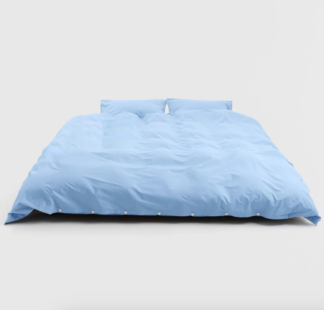 Tekla Percale Duvet Cover Island Blue 240x220