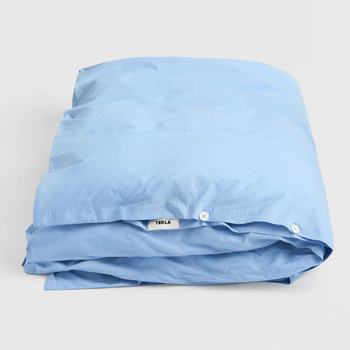 Tekla Percale Duvet Cover Island Blue 240x220