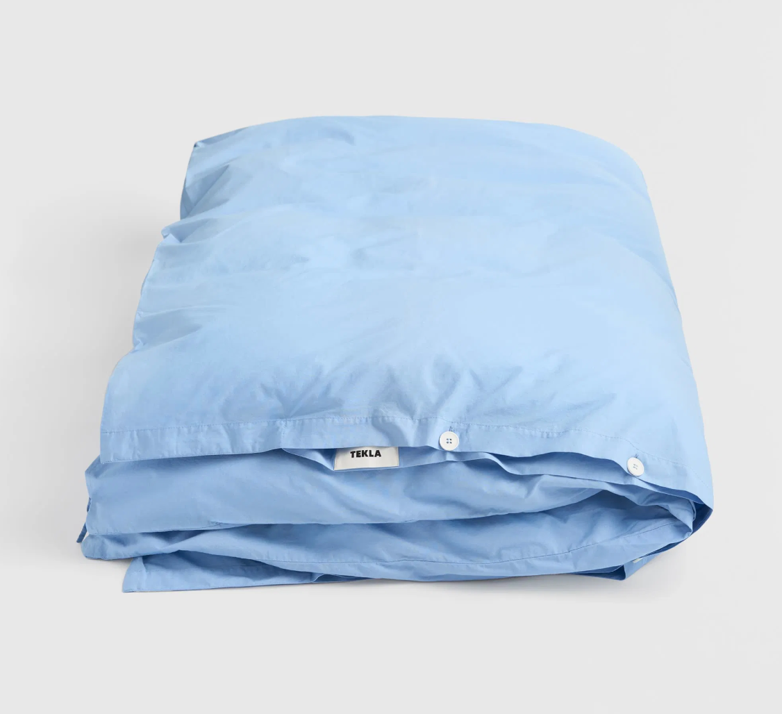 Tekla Percale Duvet Cover Island Blue 240x220