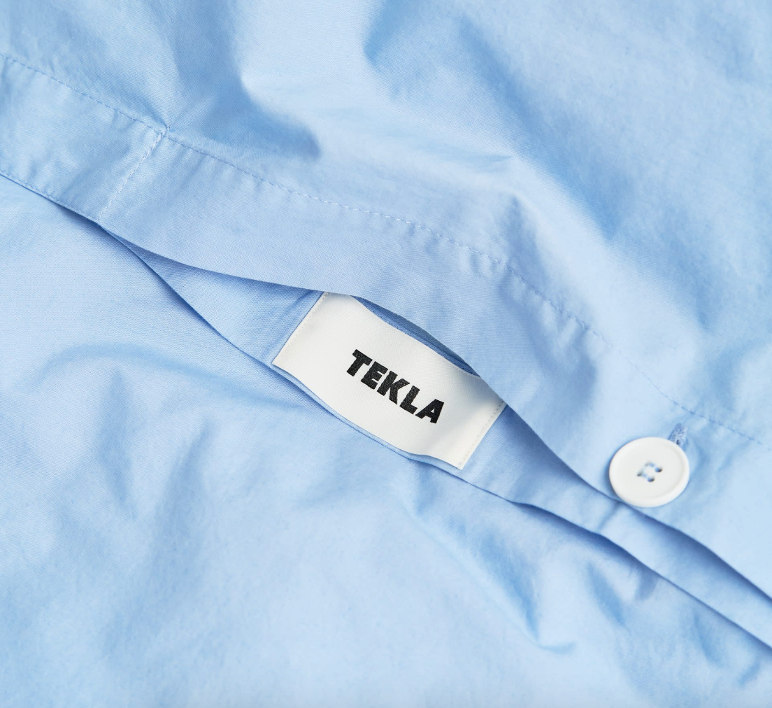 Tekla Percale Duvet Cover Island Blue 240x220