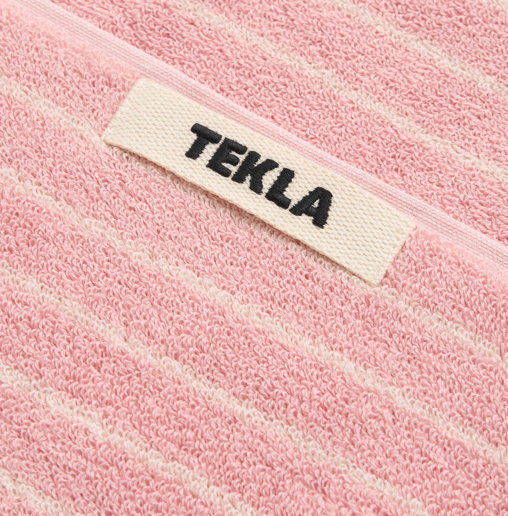 Tekla Terry Towel Shaded Pink Stripes 30x30