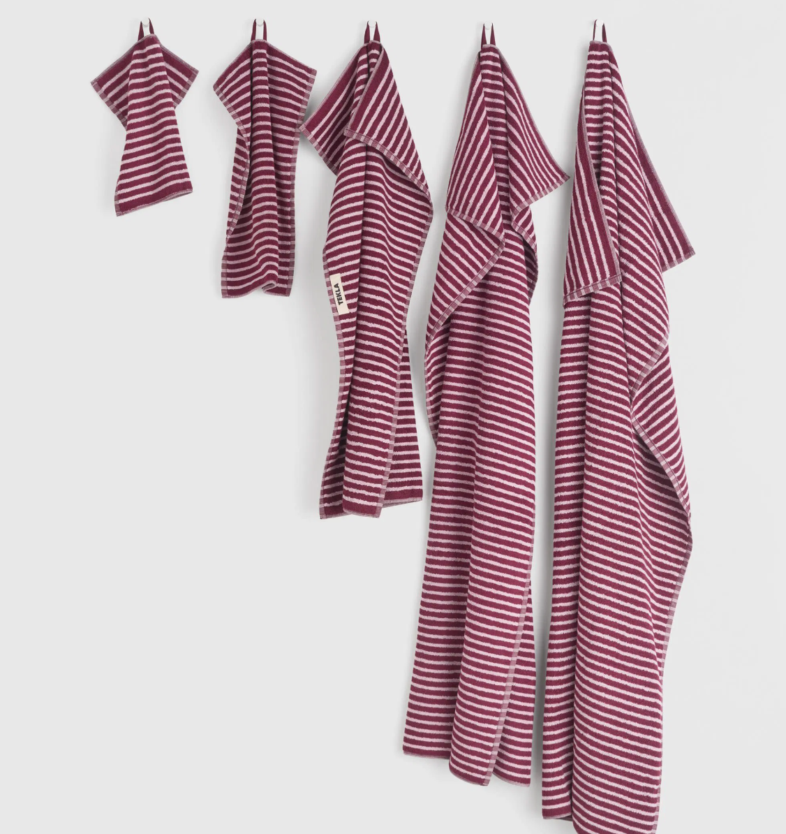 Tekla Terry Towel Red & Rose 30x30