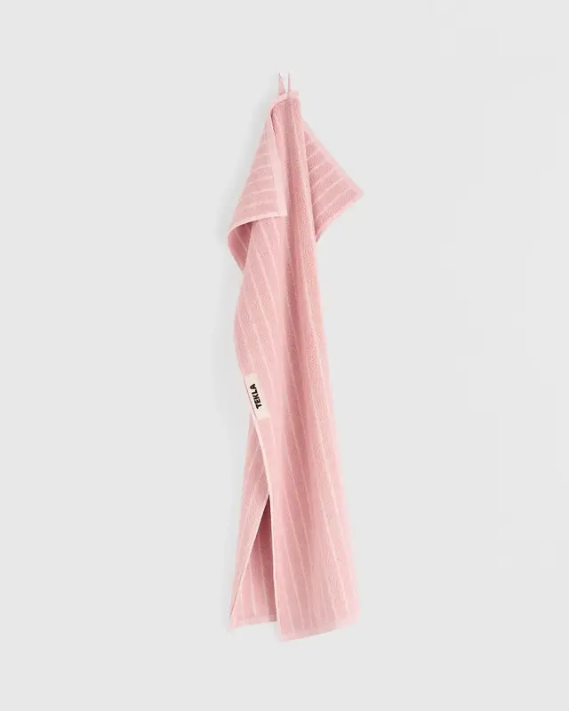 Tekla Terry Towel Shaded Pink Stripes 70x140