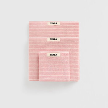 Tekla Terry Towel Shaded Pink Stripes 30x50