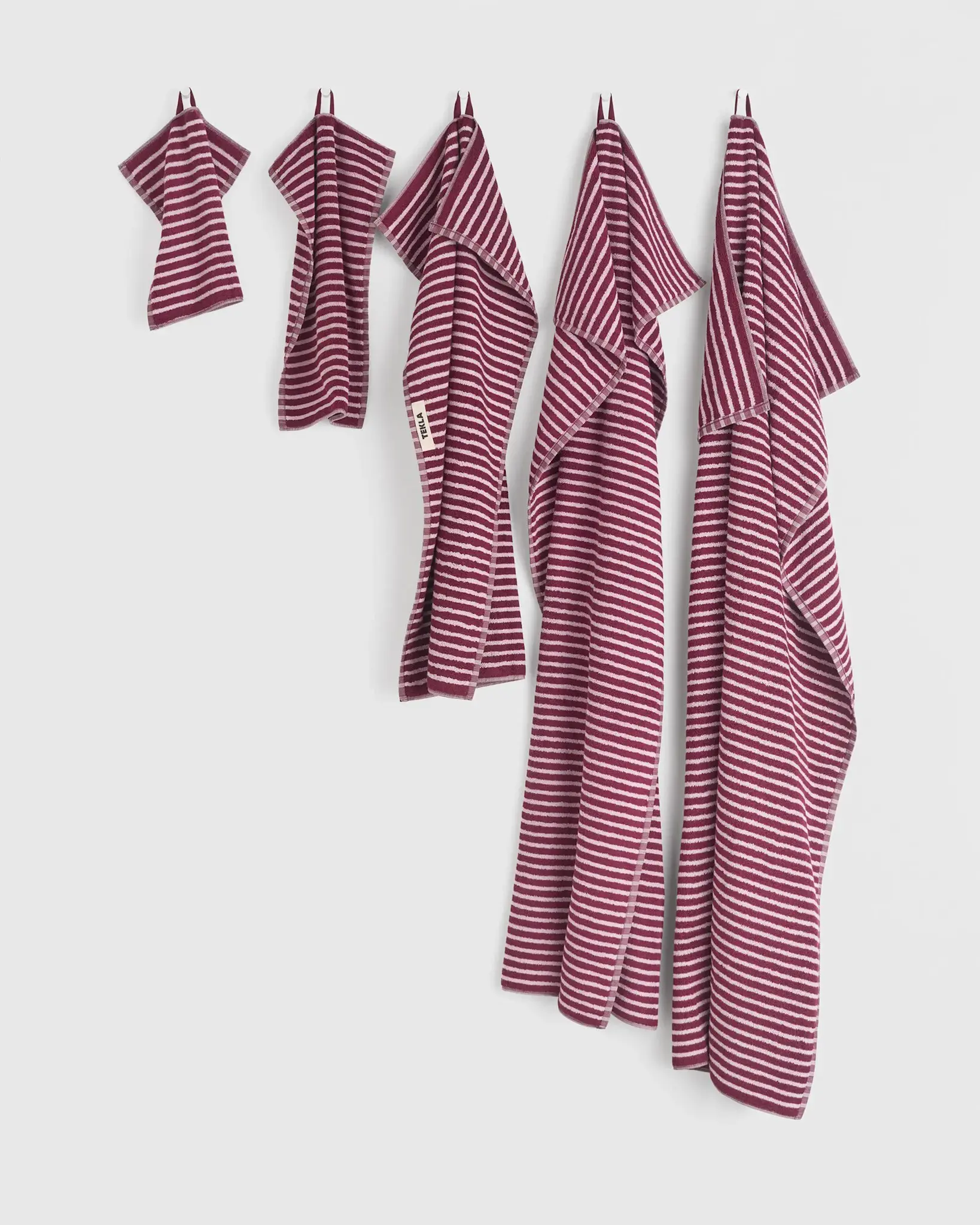 Tekla Terry Towel Red & Rose 70x140