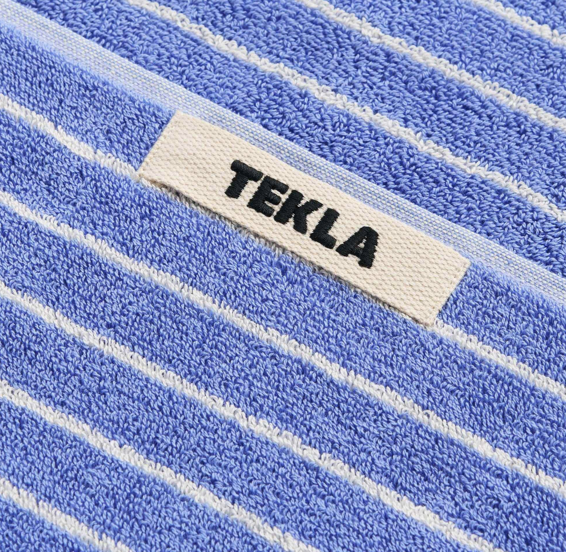 Tekla Terry Towel Clear Blue Stripes 30x50