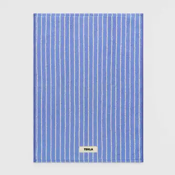Tekla Bath Mat Clear Blue Stripes 70X50